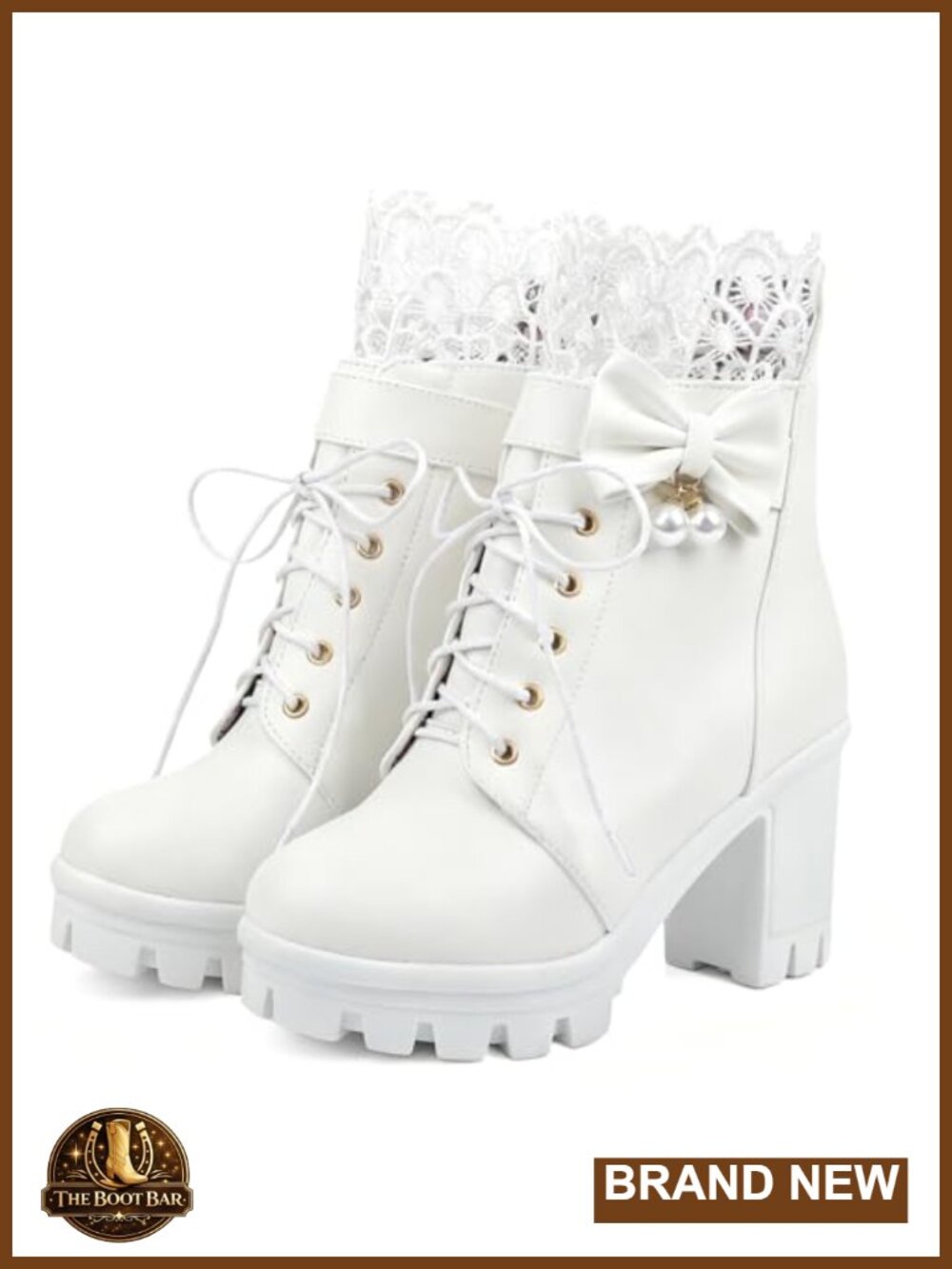 Goth Platform Ankle Boots Lace Up Combat Boot Block Heel